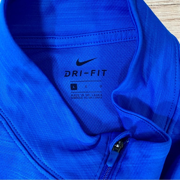 Nike Boise State Broncos Pullover Men’s Large Blue 1/4 Zip Dri-Fit Shirt Jacket - Picture 9 of 9